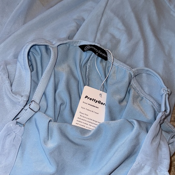 Bodycon Dress Summer Sleeveless Irregular Ruffle Hem Cocktail Party Tank Dresses - Picture 7 of 9